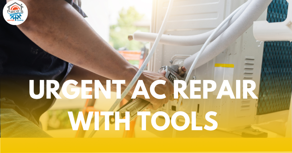 Urgent AC repair with tools