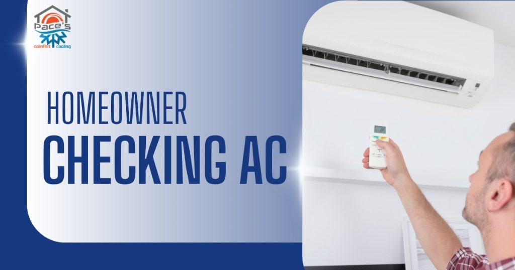 Homeowner checking AC
